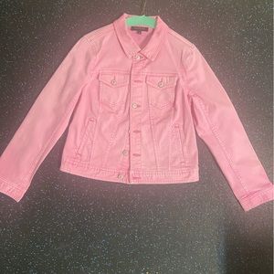 Talbots pink jean jacket